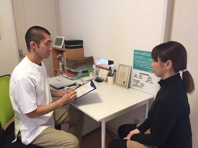患者様との問診カウンセリングの様子